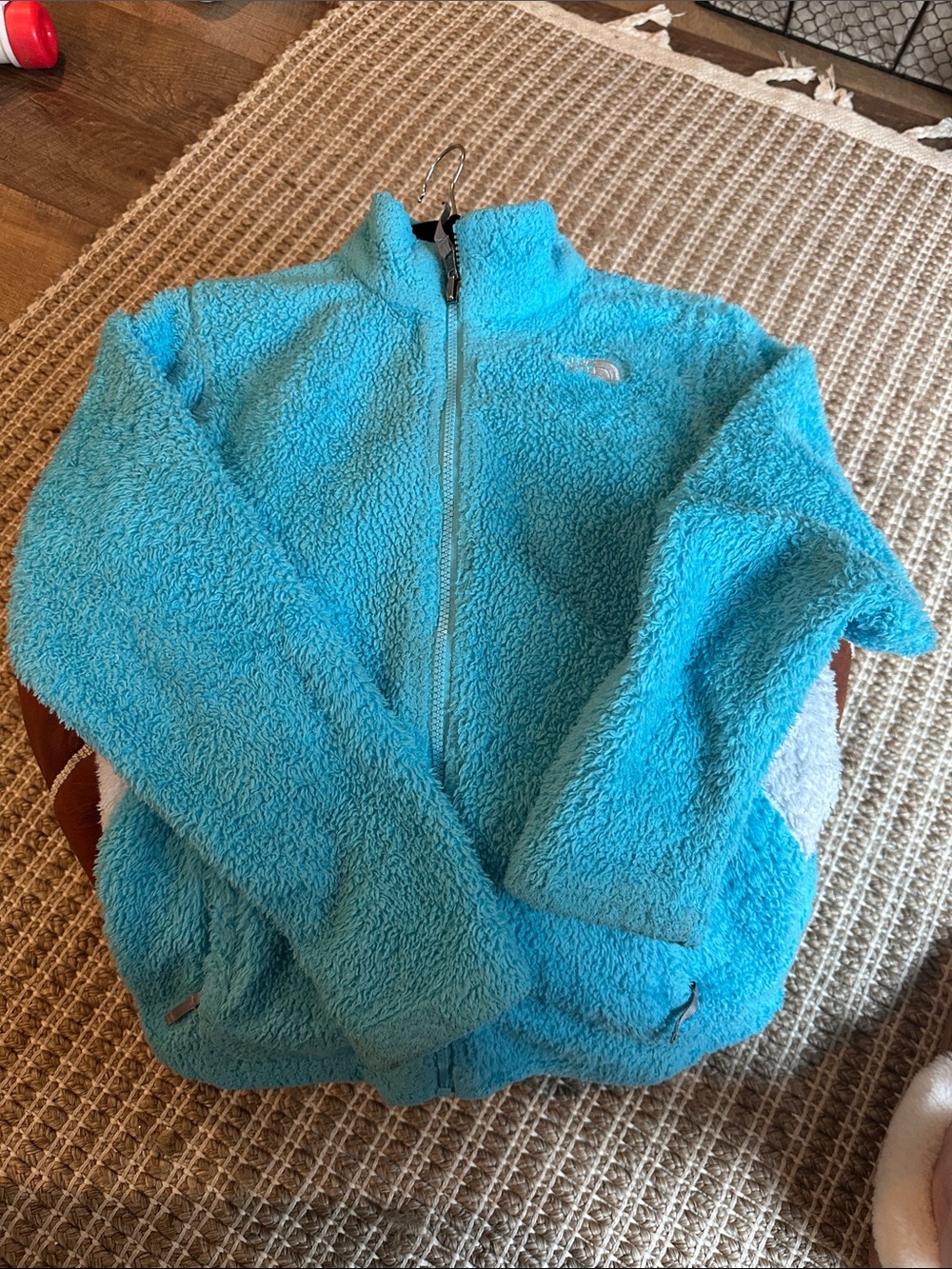The North Face Bright Turquoise Fuzzy Full-Zip Jacket